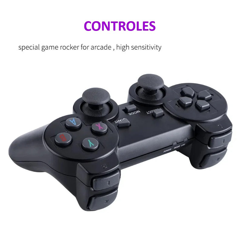 Console Stick Retrô 4K HD + 2 Controles Wireless