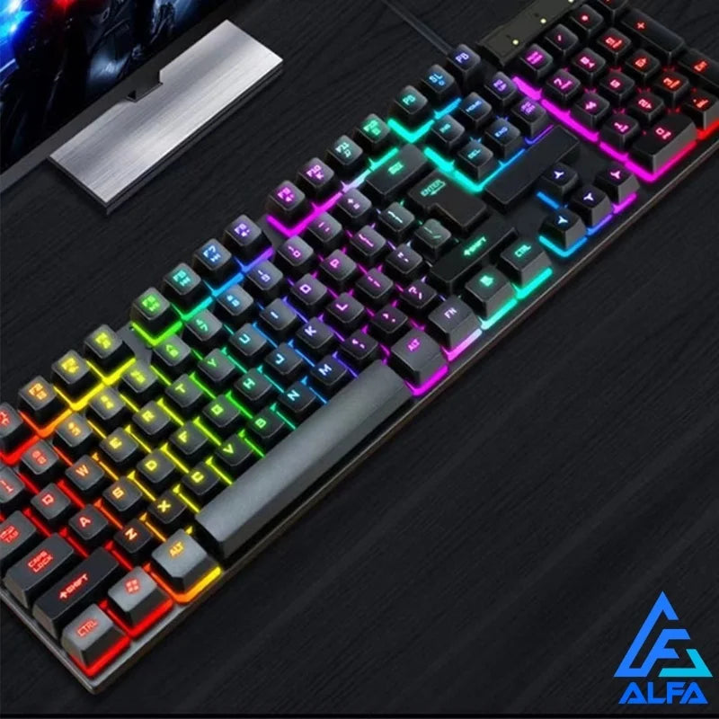 Teclado Gamer RGB LED LEY-82